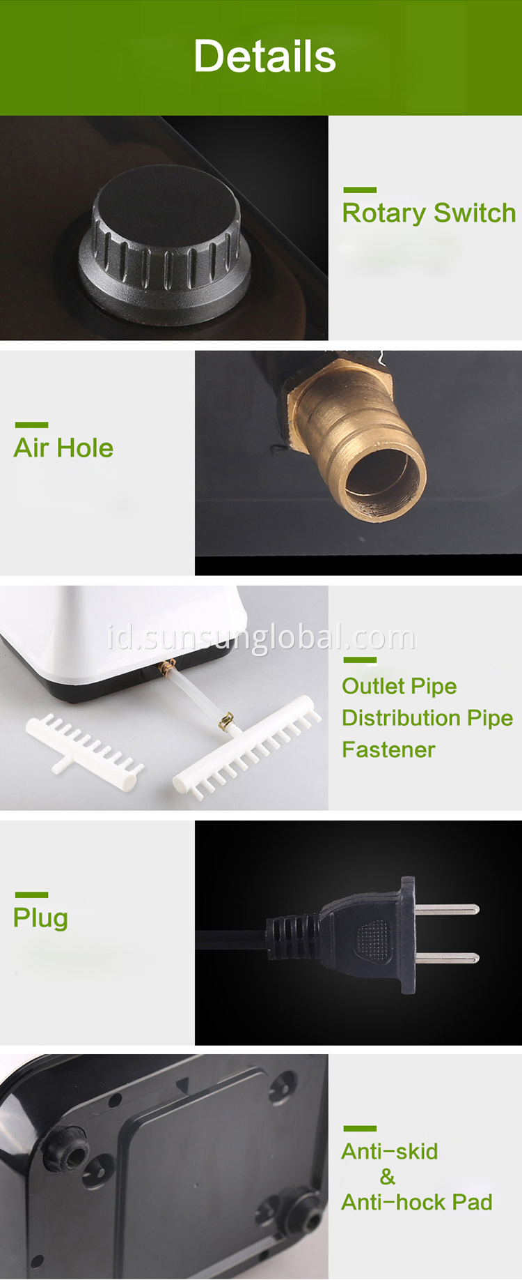 Pompa Udara Ac Dc Bertenaga Listrik Sunsun